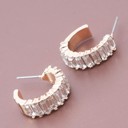  Baguette Stone Circle Hoop Earrings