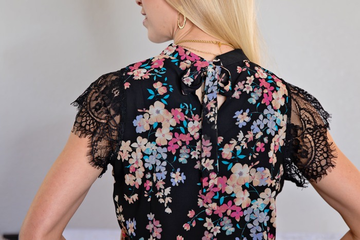 Luxe Floral Lace Sleeve Blouse | Free Shipping