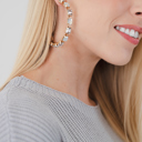  Classic Large Rhinestone Hoop Earrings | Free Shipping