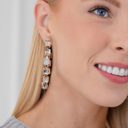  Classic Large Rhinestone Hoop Earrings | Free Shipping