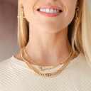  3 Row Chain Toggle Layer Necklace | Free shipping