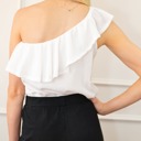  One Shoulder Ruffle Tank | S-2XL