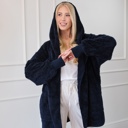Navy Dream Soft Hooded & Pocketed Jacket | One Size Fits All S-XL