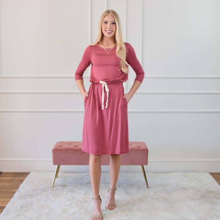 Easy 2 Tone Waist String Dress | S-XL