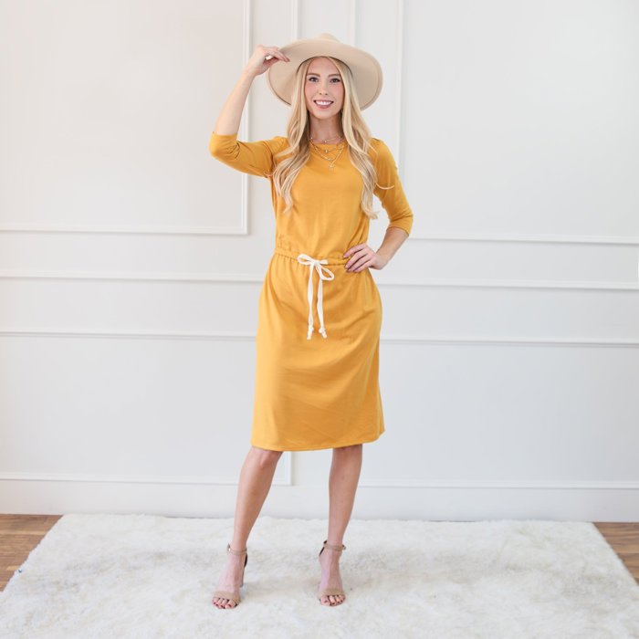 Easy 2 Tone Waist String Dress | S-XL