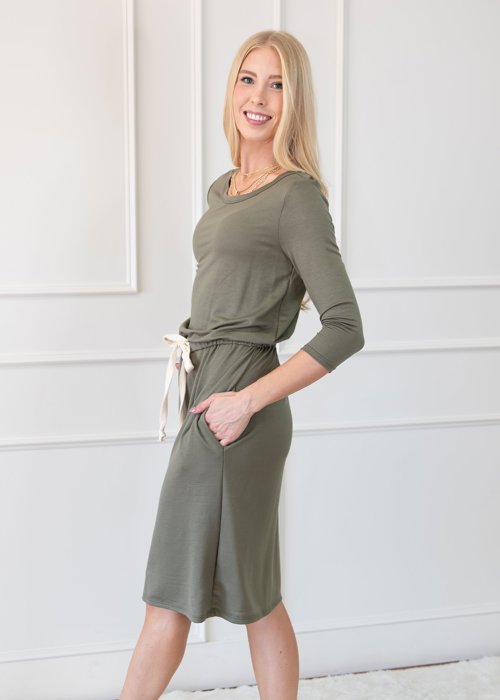 Easy 2 Tone Waist String Dress | S-XL