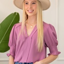  Half Sleeve V-Neck Blouse | Free Shipping