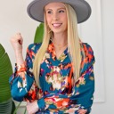  Graffiti Puff Sleeve Blouse | Free Shipping