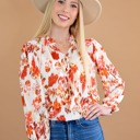  Abstract Floral Blouse