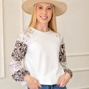  Leopard Bubble Sleeve Top