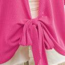  Spiral Ribbed Bow-Back Oversized Tee | S-XL