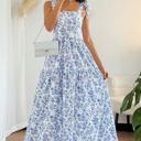  Floral Tie-Strap High Waist Maxi Dress | S-XL