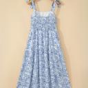  Floral Tie-Strap High Waist Maxi Dress | S-XL