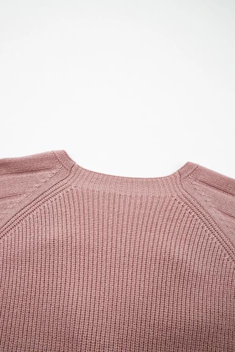 Celeste Texture Knit Button V Neck Cardigan | S-XL