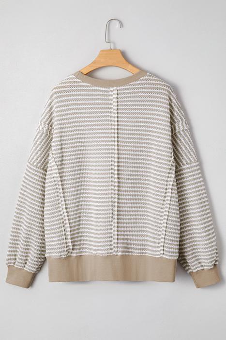 Striped Oversized Drop Shoulder Top | S-XL
