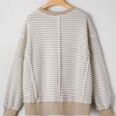  Striped Oversized Drop Shoulder Top | S-XL
