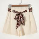  Chic Leopard Contrast Belted Shorts | S-XL