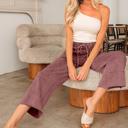  Lace-Up Raw Hem Patched Pocket Pants | S-XL