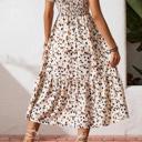  Ditsy Floral Print Smocked Square Neck Mini Dress | S-XL