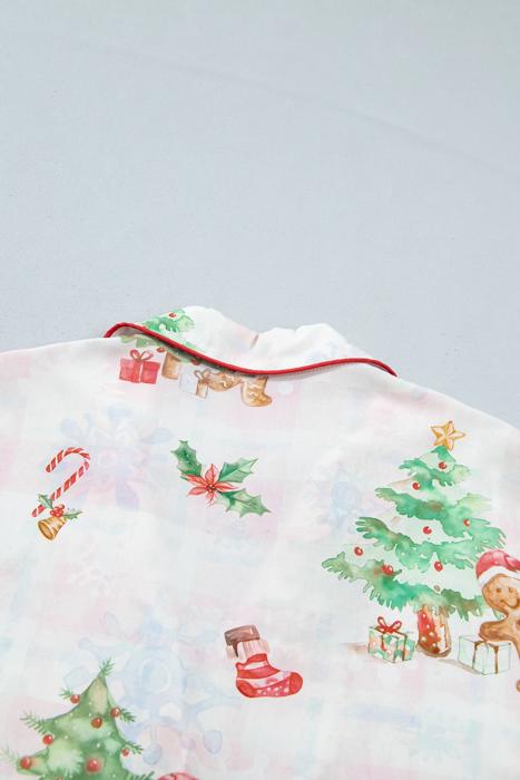 Merry Gingerbread Plaid Pajama Set | S-XL