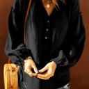  Balloon Sleeve Crinkled Top