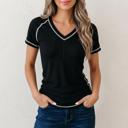  V-Neck Waffle Knit Top | S-XL