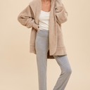 Taupe Dream Soft Hooded & Pocketed Jacket | One Size Fits All S-XL