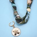INTR-ROUND-G Handmade Scarf Necklace | Free Shipping