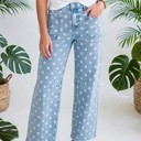  Polka Dot Slim Fit Denim Jeans
