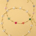  Summer Multi Beaded Flower Charm Necklace