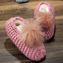  Cozy Knitted Slippers with Pom Pom | Two SIZES fits most | Free Shipping