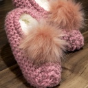  Cozy Knitted Slippers with Pom Pom | Two SIZES fits most | Free Shipping