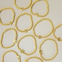  Initial Monogram Bubble Stretch Bead Bracelet | Free Shipping