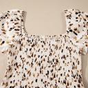  Ditsy Floral Print Smocked Square Neck Mini Dress | S-XL