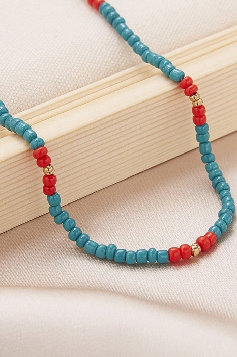 Single Summer Beach  Beaded Necklace