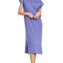 Small Marlin Round Neck Short Sleeve Midi Dress | S-XL
