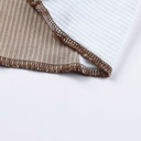  Seaming Trim Rib Knit Top | S-2XL