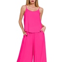  Relax and Flow Woven Cami & Pants Set with Pockets |S-L