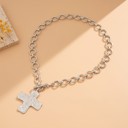  Hammered Cross Front Toggle Necklace | 2 Colors