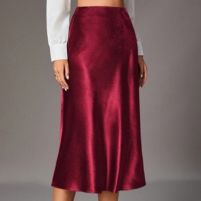 The Luxe Satin Midi Skirt | S-XL