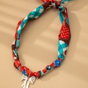 White Bow CHRISTMAS Handmade Scarf Necklace | Free Shipping