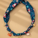 Multi charm CHRISTMAS Handmade Scarf Necklace | Free Shipping