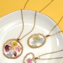  18k Stainless Steel Press Flower Necklace
