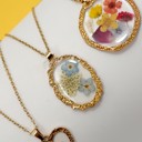  18k Stainless Steel Press Flower Necklace