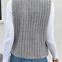  Collared Open-Front Teddy Vest | S-XL