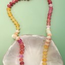 Yellow-C NEW COLORS -Natural Stone Semi-precious Glass Mixed Necklace
