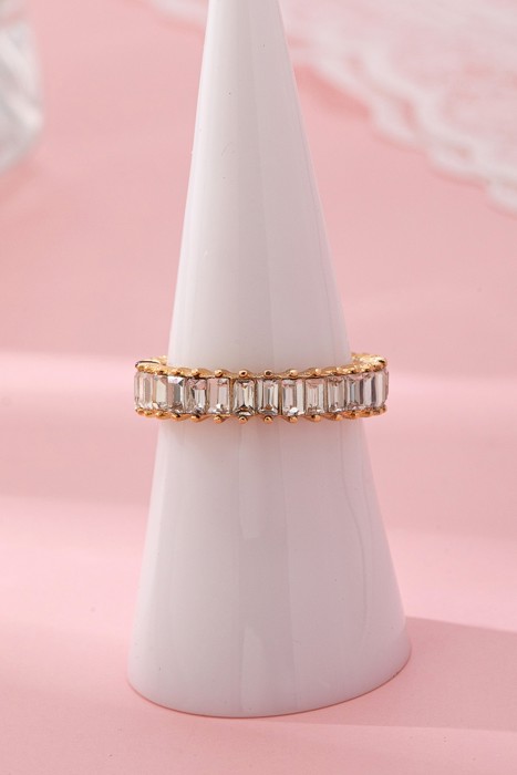 Eternity Baguette Crystal Ring Size 7