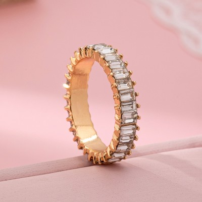 Eternity Baguette Crystal Ring Size 7