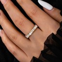  Eternity Baguette Crystal Ring Size 7