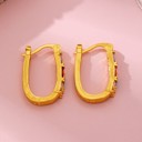  Rainbow Gemstone Bar Hoop Earrings